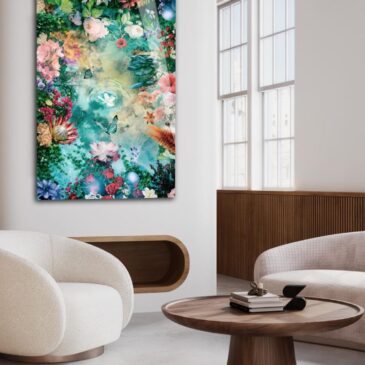 Colorful flower artwork