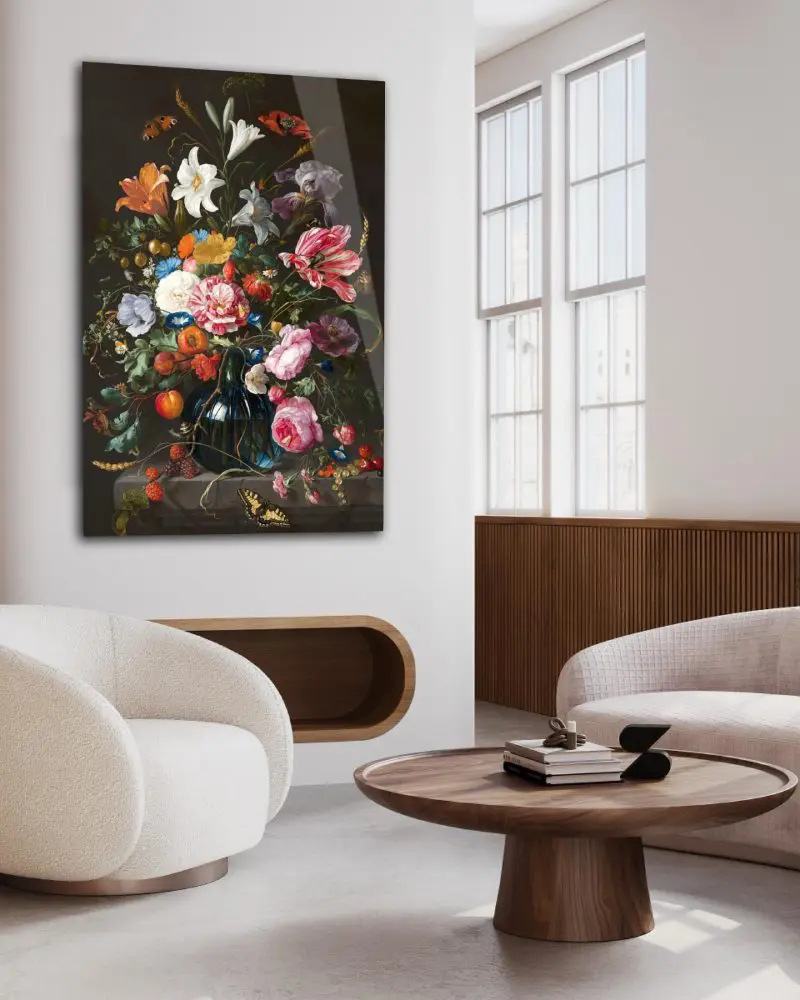 Plexiglas schilderij bloemen