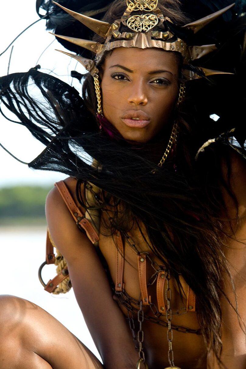 Plexiglasgemälde afrikanische Frau