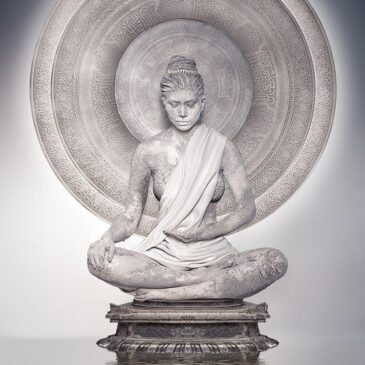 Imagen artística de Buda de plexiglás de arte de pared