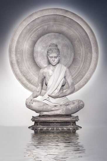 Wandkunst aus Plexiglas, künstlerisches Buddha-Bild