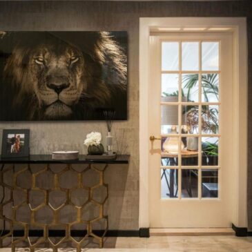 Schilderij van een leeuw