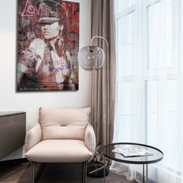 Decoración de pared de mujer hermosa