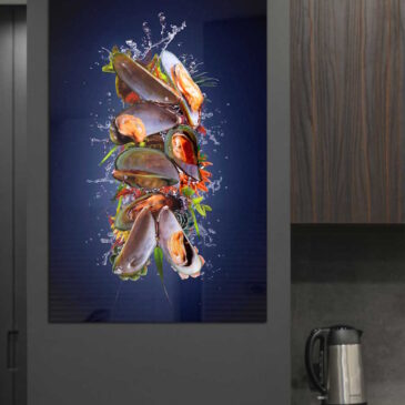 Arte mural de mejillones