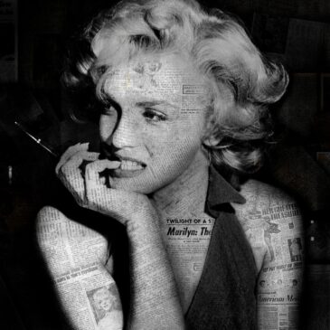 Zwart wit portret van Marilyn Monroe