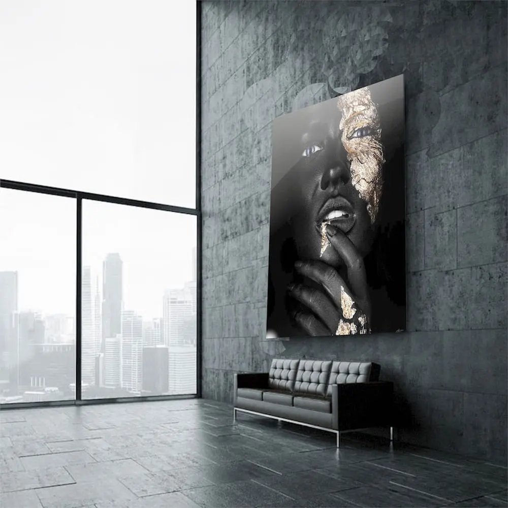 Wall art van artistiek portret