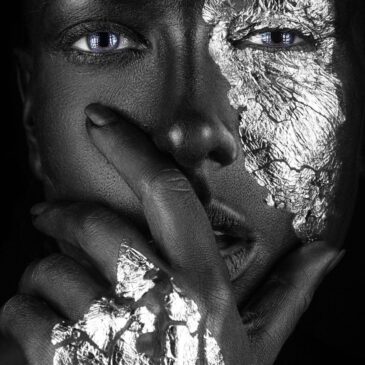 Wall art portret foto Noir Silver