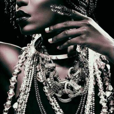 Retrato único de una mujer africana