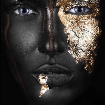 Artistiek portret Noir Gold