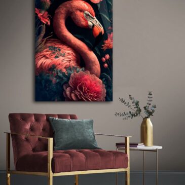 Fotoschilderij van vogels, The Flamingo