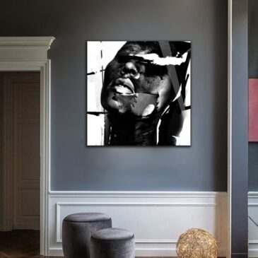 Künstlerisches Schwarz-Weiß-Porträt