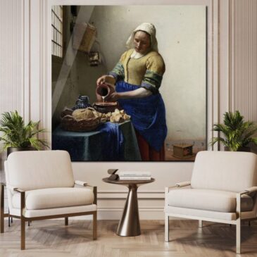 Artwork by old master, the Milkmaid