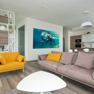 Décoration murale unique représentant un éléphant nageant