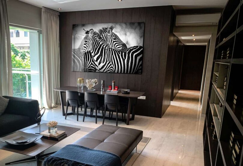 High-quality plexiglass painting: zebras in Africa