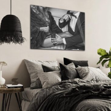 Luxe sexy black and white artwork