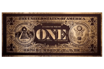 Fotokunstwerk van one dollar bill