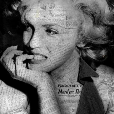 Zwart wit portret van Marilyn Monroe