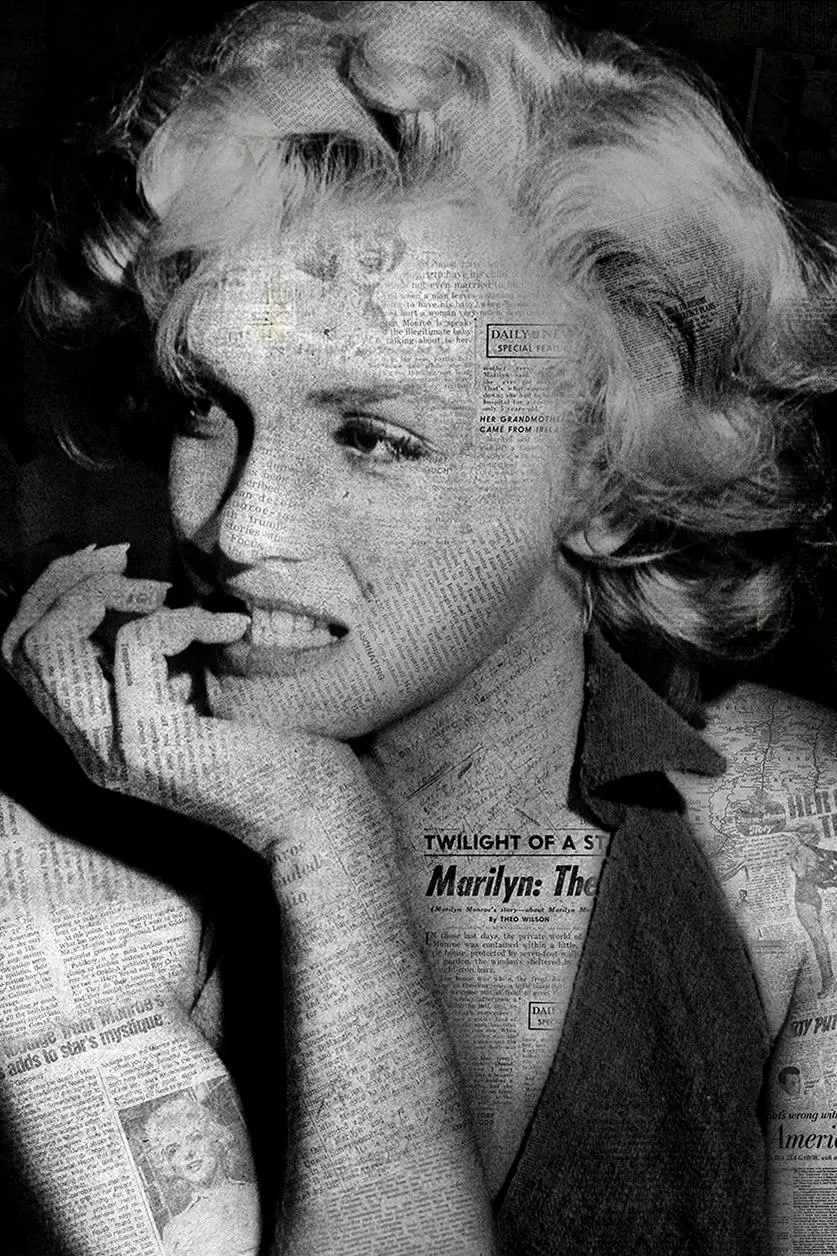 Schwarz -Weiß -Porträt von Marilyn Monroe
