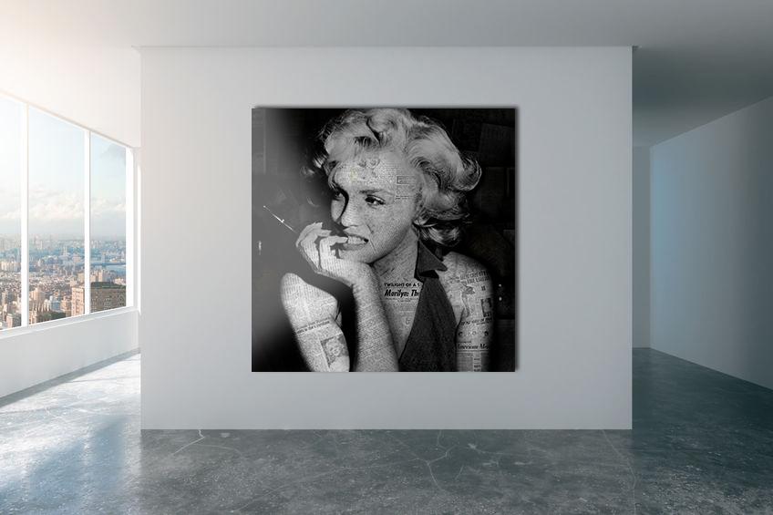 Zwart wit portret van Marilyn Monroe