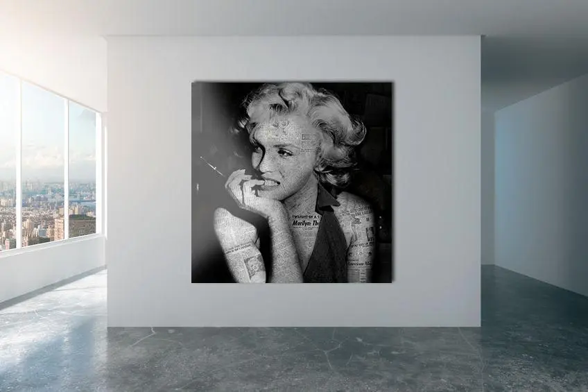 Schwarz -Weiß -Porträt von Marilyn Monroe