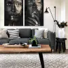 Artistiek portret Noir Gold op plexiglas