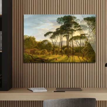 Italiaans landschap met parasol dennen - Henrik Voogd