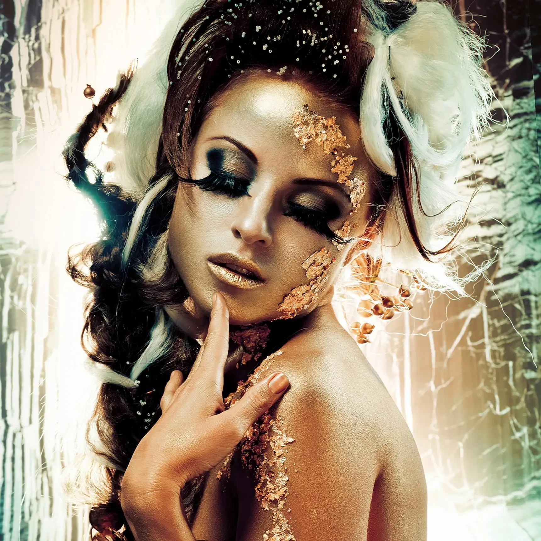 Plexiglas painting by beautiful woman