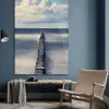 Chique schilderij van de blauwe zee