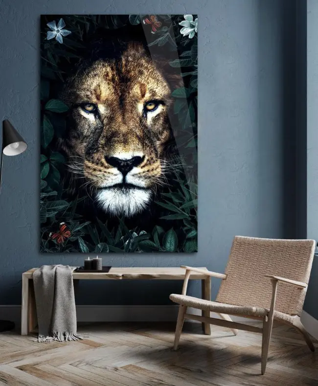 Kunst voor aan de wand van leeuw