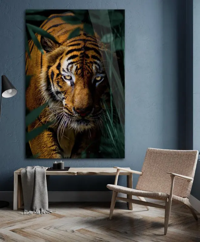 Einzigartige Wanddekoration von Tiger im Dschungel