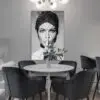 zwart wit plexiglas portret mooie vrouw