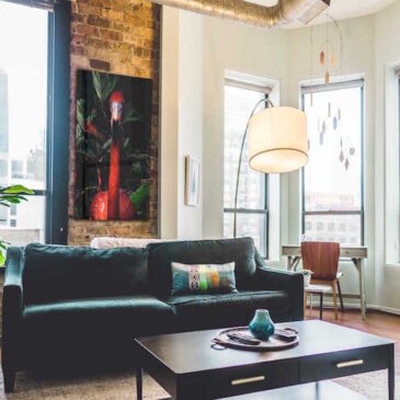 Sfeervol schilderij van flamingo