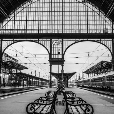 Zwart wit wall art van Budapest