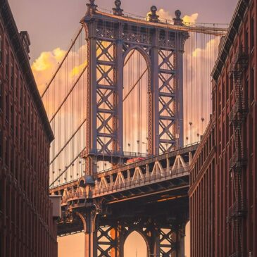 Acrylglas foto Manhattan Bridge from Brooklyn Street