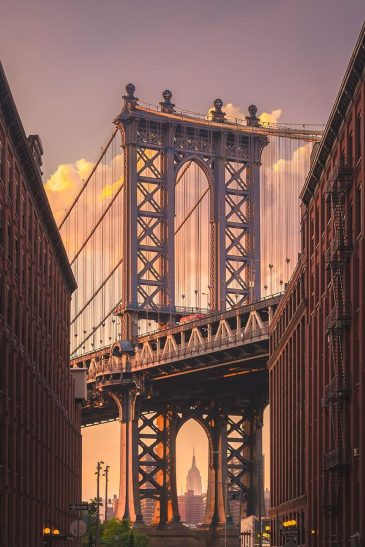 Unieke fotokunst van de Manhattan Bridge, New York