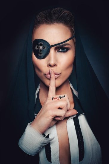Muurkunst van mooie vrouw