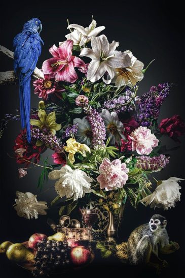 Klassiek bloemen schilderij