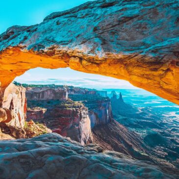 Arte mural del Arco de Mesa en Utah