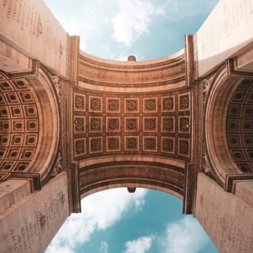 Plexiglas fotokunst showt de historische Arc de Triomphe