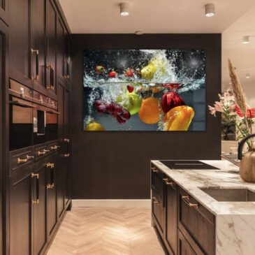 Kitchen wall decoration of fruit