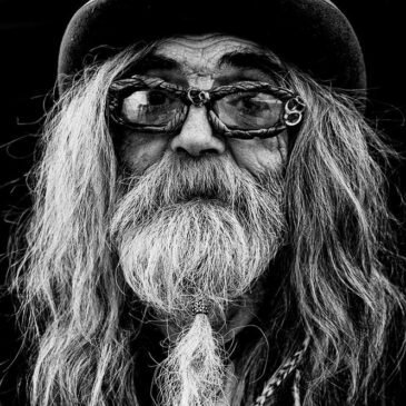 Zwart wit portret fotokunst