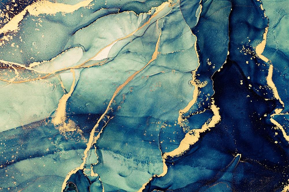 Abstract plexiglass art from marble