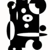 Mystiek abstract zwart wit schilderij