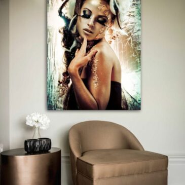 Schilderij van mooie fantasy vrouw