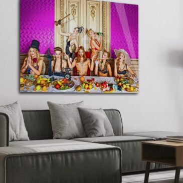 Farbenfrohe, sexy Wanddekoration