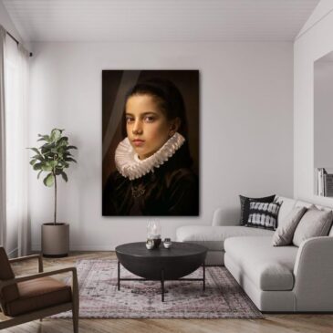 Klassiek portret van een meisje.