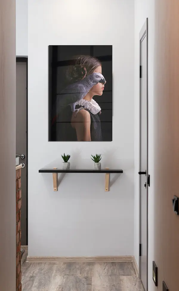Retrato barroco de una chica con loro