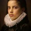 Klassiek portret van een meisje.