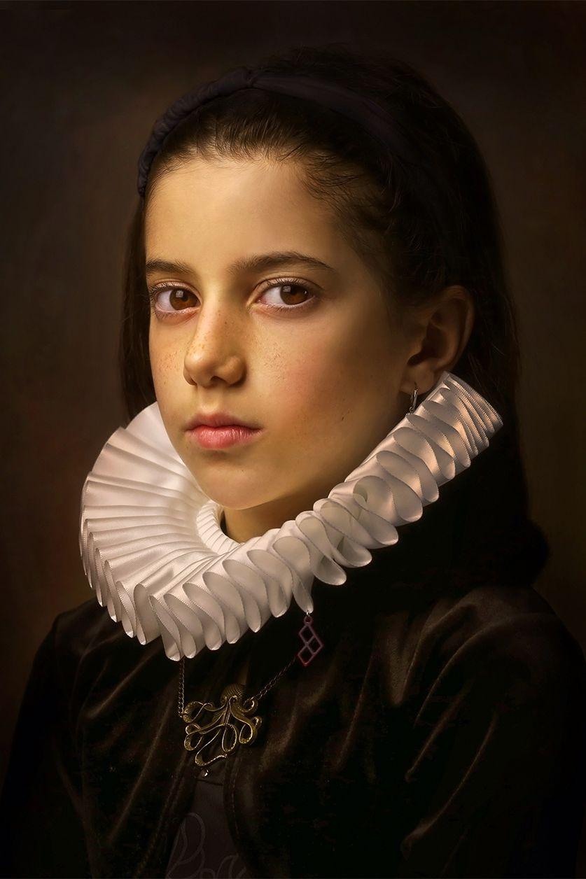 Klassiek portret van een meisje.
