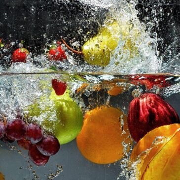 Kitchen wall decoration of fruit